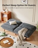 Futon Sofa Bed,Vintage Couch with Adjustable Backrest & Armrests, Convertible Futon Sofa Couch for Efficient Home