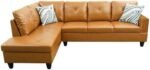 Couch Sectional Couches for Living Room Morden Sofa Couch Leather Futon Sofa Bed with Chaise and Back Cushions for Reception